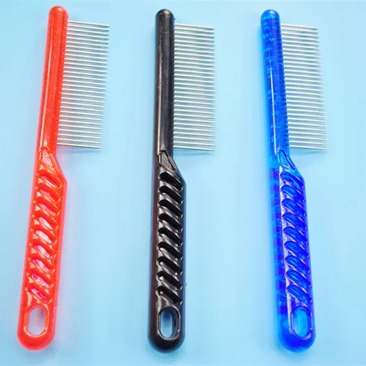 

Popular Flea comb stainless steel crystal comb reusable pet supplies for cat and dog Manufacture Wholesale, Yellow ,pink