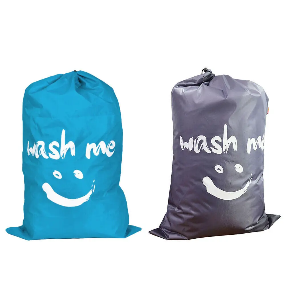 

Factory spot sales Amazon cross-border smiley face printing laundry bag dirty clothes bag drawstring storage bag, Picture show