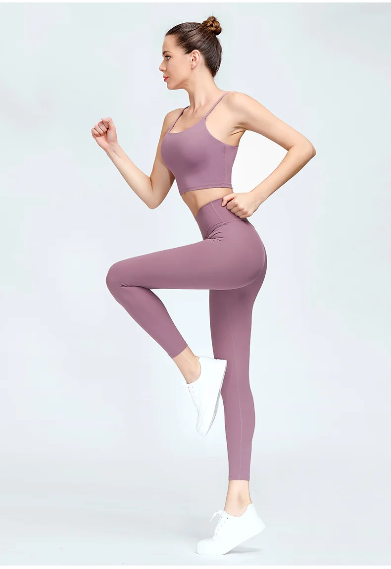 girls sexy slim tight fit nylon elastic waist plain gym joggers