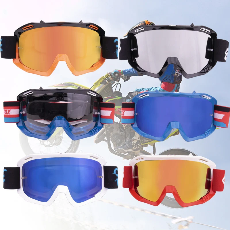 

FOX JHS mtb top gear custom helmet goggles safety goggle sport sunglasses dropship motocross goggle faceshield, Customized color