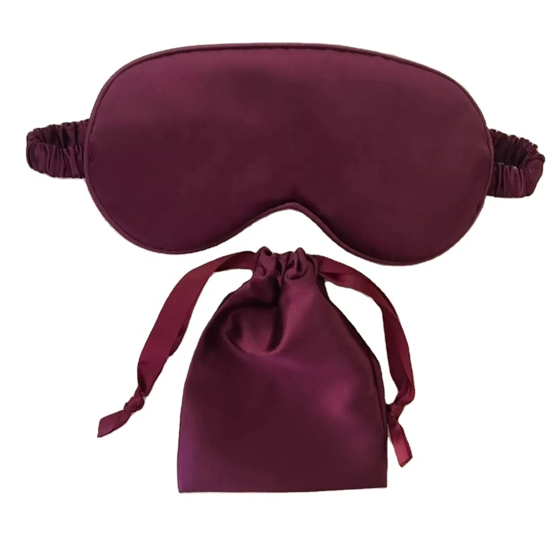 

Silk Satin Sleeping Eye Mask Eye Cover satin eye mask wholesale With Gift Pouch, 15 stock colors