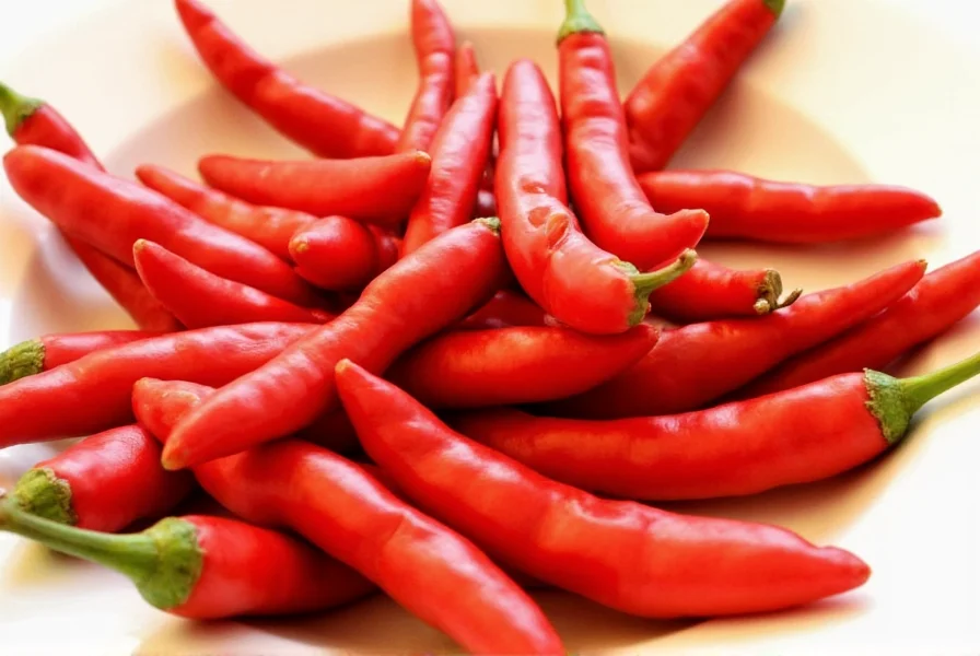 Chef pouring vibrant red cayenne hot sauce into glass bottles with measuring tools and fresh ingredients nearby