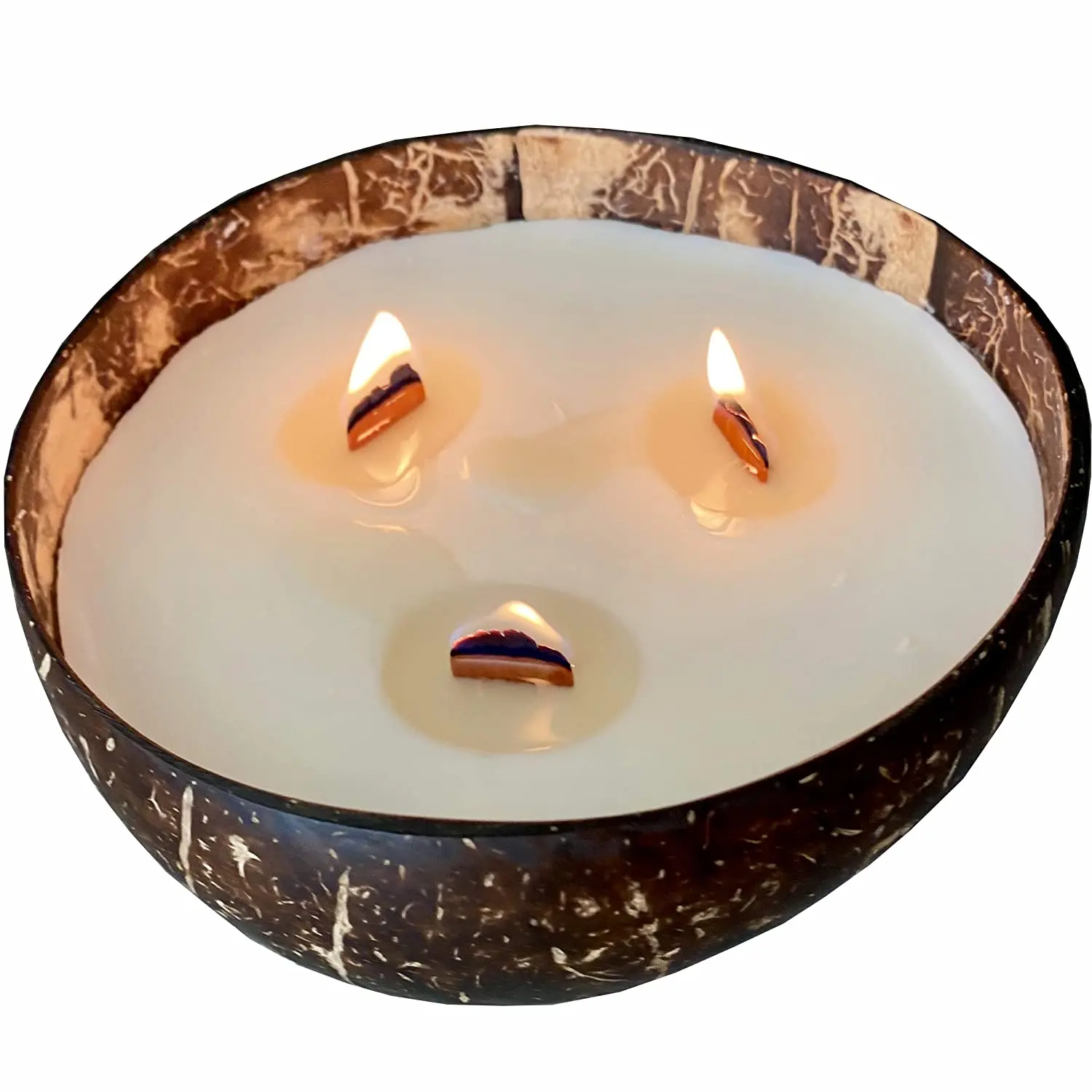 

Natural Coconut Candle Scented Candle in Coconut Shell - Eco Friendly Coconut shell candle bowl