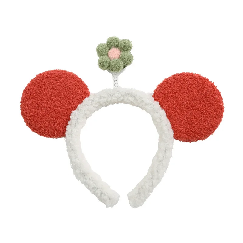 

New cute plush animal design crab hair clasp Hair hoop Cosmetic Soft Plush Face Wash flower Headband Ear Makeup Hair Band