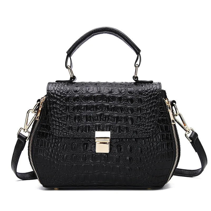 

New fashion Superior cowhide crocodile pattern women leather handbag ladies tote hand bags women handbags