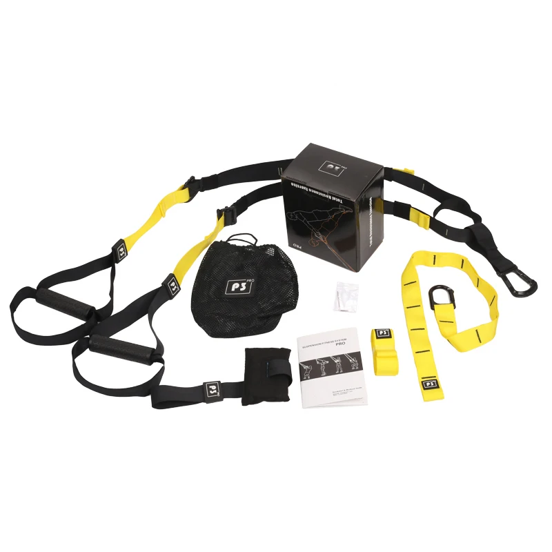 

Exercise training straps set gym equipment Pro P3 trainer Suspension, Customizable