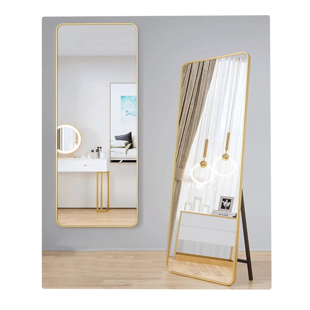 

Quality assurance classic modern decorative aluminium alloy framed floor mirror