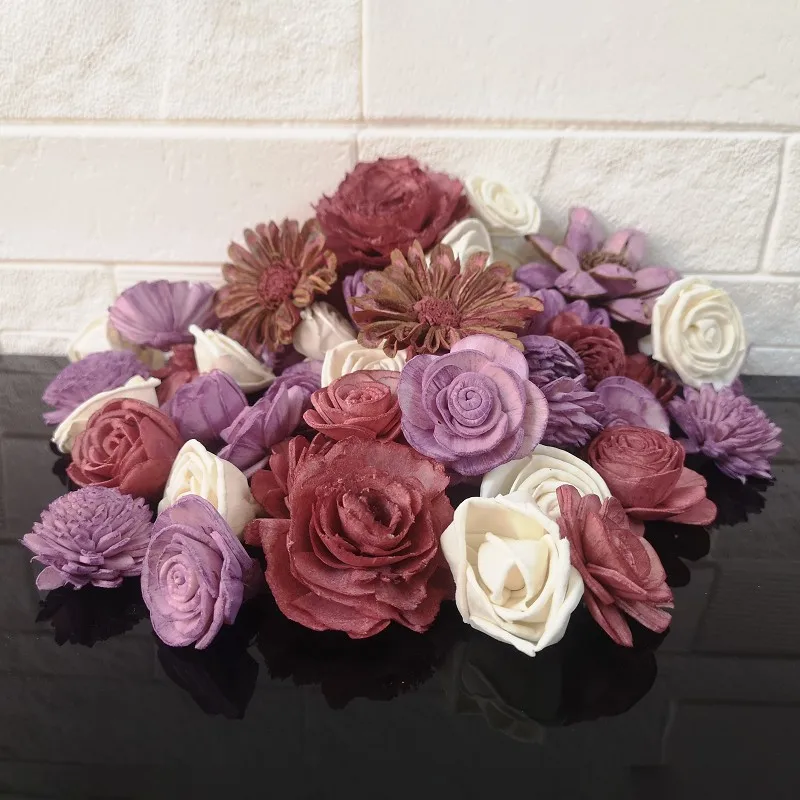 

Free Shipping 50 Pack of Sola Wood Flower Mix For Wedding/Bouquet