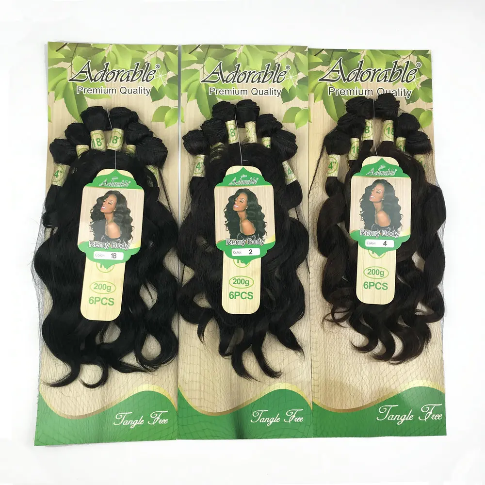 

Newest cheap synthetic braiding hair for braids body wave 6pcs 1#