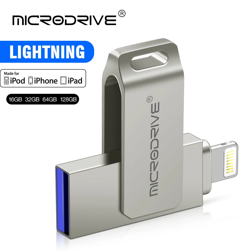 

custom logo Lighting usb flash drive 16gb 32gb 64gb 128gb for iPhone for iPad