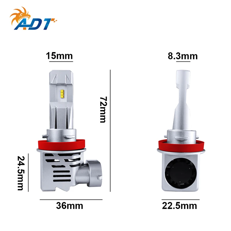 ADT Hot in USA 12V 60W Wireless Plug and play 9005 9006 9012 H7 H4 H11 LED headlight bulbs