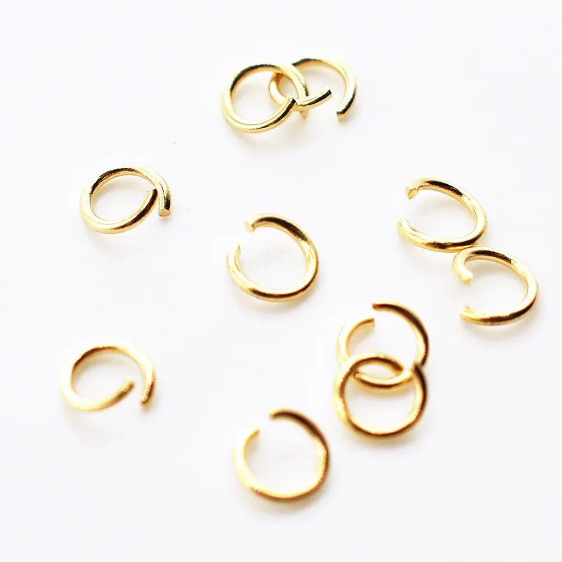 

wholesale 0.8mm thickness Stainless Steel Open ring Accessories Gold Plated connecting Findings Connected jump rings