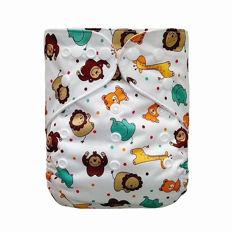 

Hot Selling Newborn Nappy Cover Baby Washable Reusable Cloth Pocket Diaper with Insert Bamboo Charcoal, Colorful