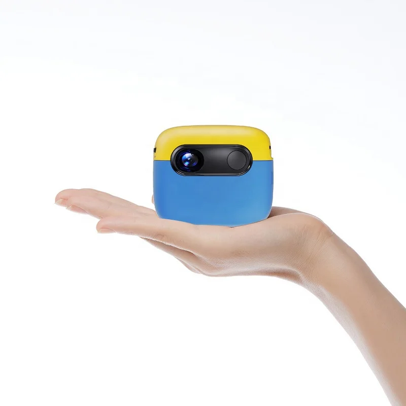 

High Definition DLP Mini Portable Projector Wireless Phone PC Projector Home Theater Projector For Playing Video Audio, White