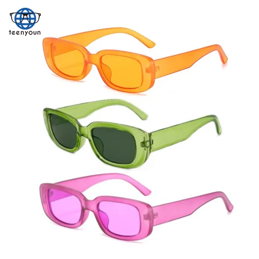 

Teenyoun Arrivals Small Square Sun Glasses Metal Frame Rectangle Printed Your Own Brand Logo Lentes De Sol