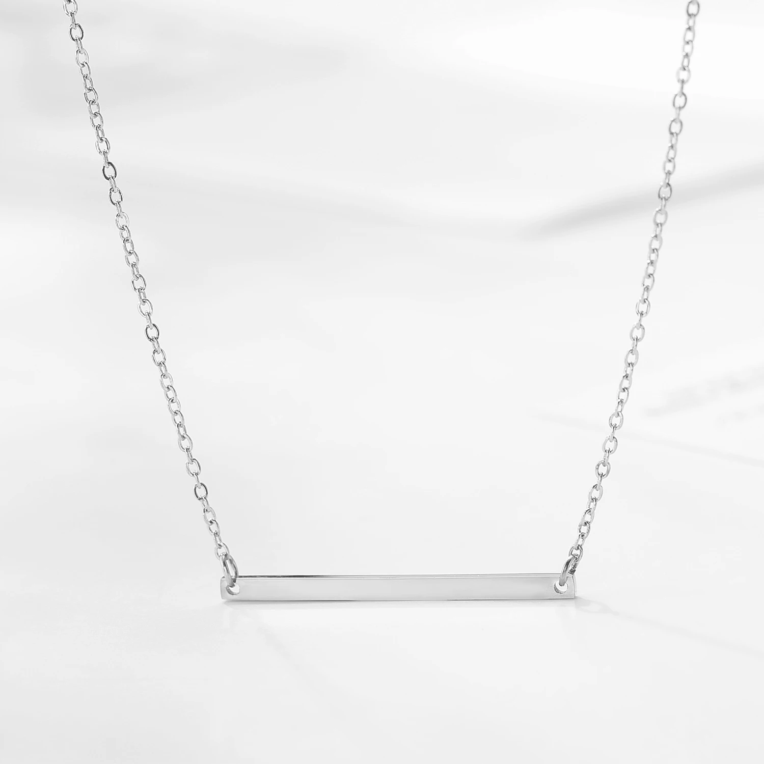 

ZJYX15469 Hot Sale Jewelry Personalized Bar pendent Necklaces For Women and Girls Christmas Gift, Gold/silver/rose gold