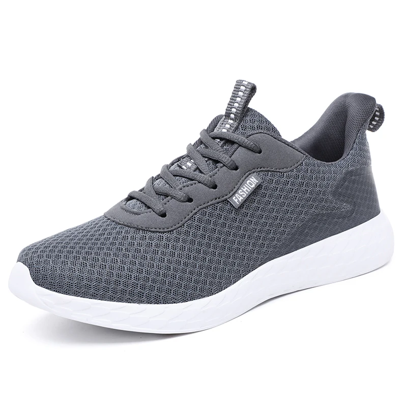 

men's casual shoes New popular style men knitted athletic sport running shoes, Black/d.grey/l.grey