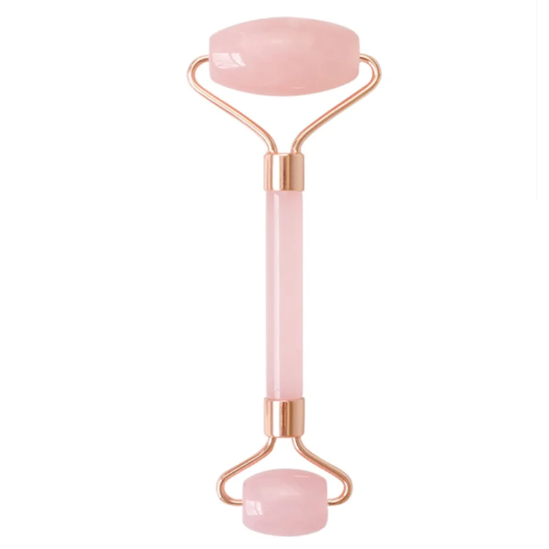 

Multi-function Rose Quartz Pink facial Massage Roller Jade Roller