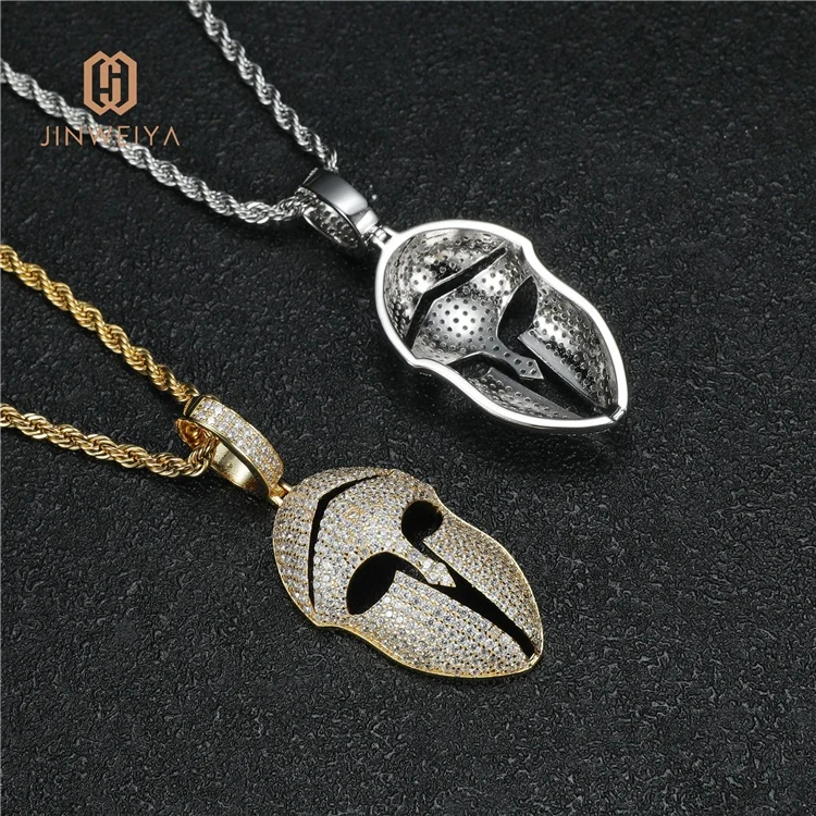 

wholesale custom iced out big pendant 2022 hip hop copper with zircon paved