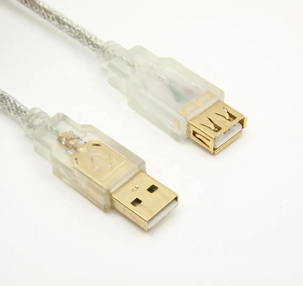 6ft Usb2.0 Am To Af Cable Transparent Gold Plated - Buy Usb2.0,Usb Am ...