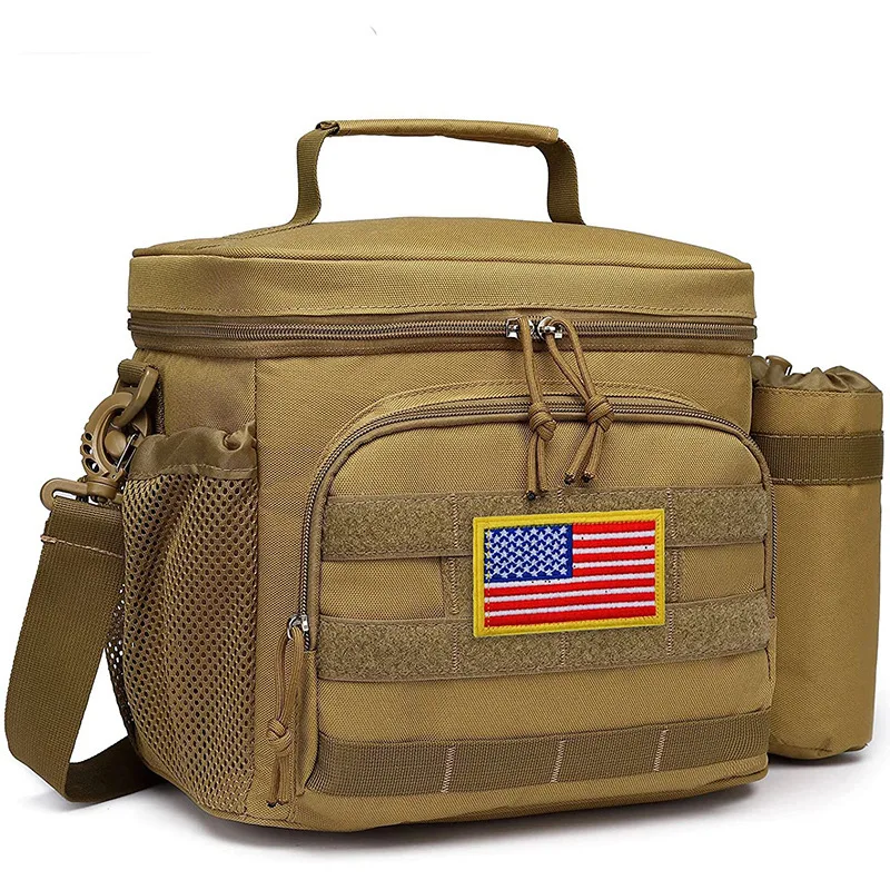 

Outdoor tactical Insulation Lunch Bag with rice bag one shoulder large capacity lunch bag, Custom