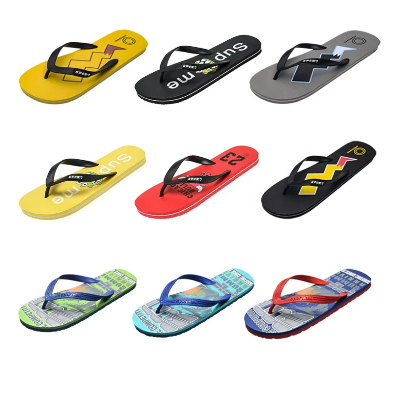 

2022 China Supplier cheap beach outdoor luxury PVC sole flip-flops EVA men's slippers, As picture