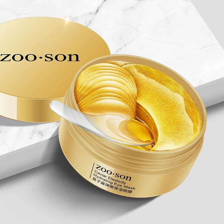 

ZOOSON OEM collagen nourishing gold caviar mask Anti-Wrinkle under eye mask