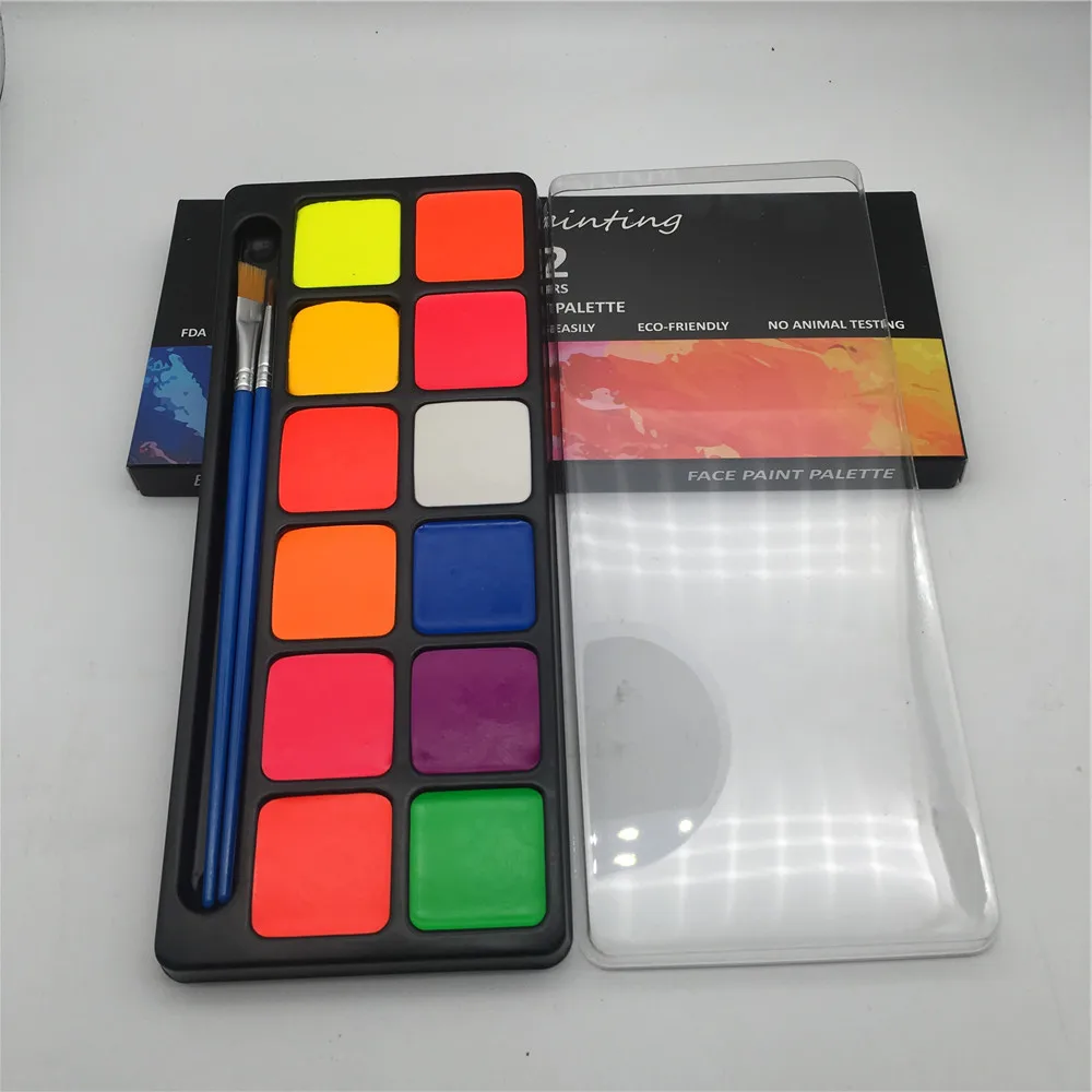 

OEM/ODM children hallows'day makeup eco friendly body painting pallet, Multi-colors