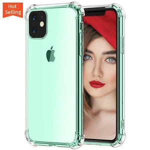 Soft Transparent Clear Shockproof  Tpu Gel Bumper Cell Phone Case Back Cover For Apple Iphone 11 Pro Max