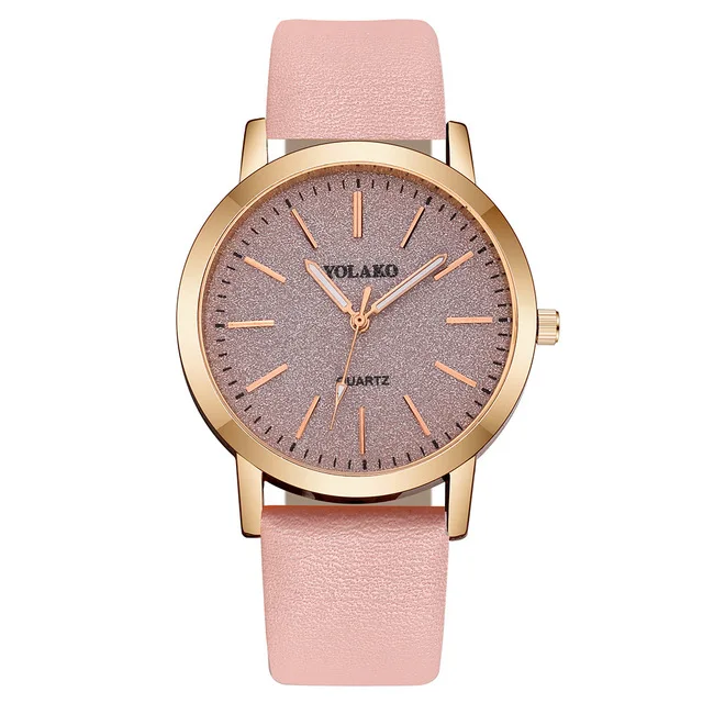 

Fashion Women's Casual Quartz Watches Frosted Dial Ladies Analog Wrist Watch Leather Band Dress Accessories Wristwatches, 9colors