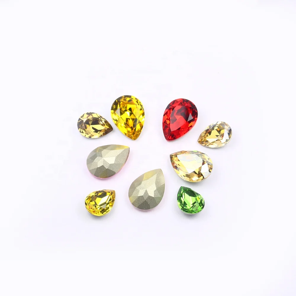 

10x14mm Drop Pointback Nail Art Rhinestones for Decoration