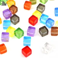 

colorful clear plastic cubes board game pieces