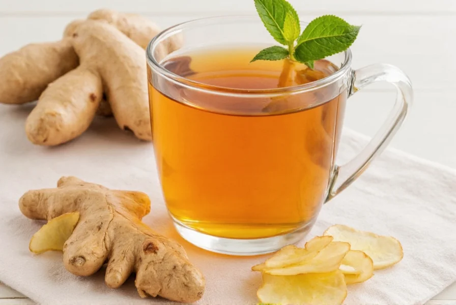 Ginger and honey tea preparation steps