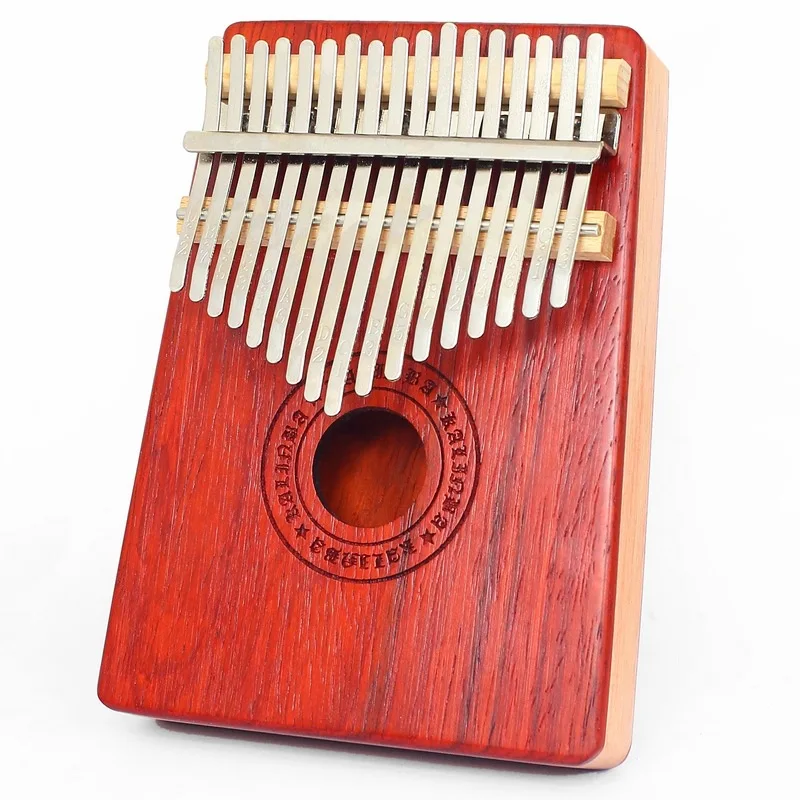 

Factory Custom Mahogany Kalimba Musical Instrument Thumb Piano 17 Key Kalimba, Red