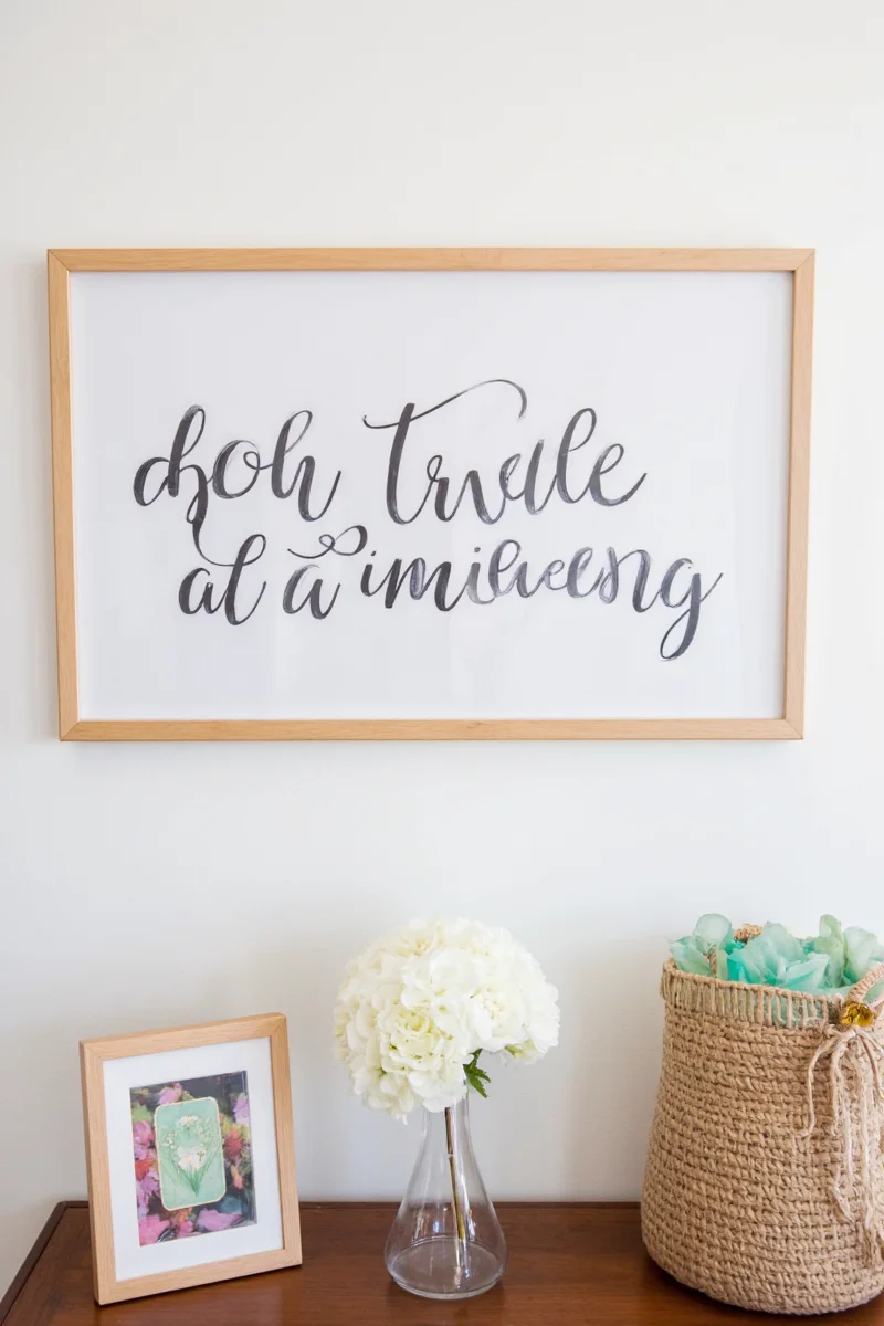 Nursery with Lindsay Lettering wall art
