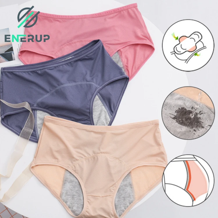 

Enerup OEM/ODM Copper Antibacterial Women's Leak Proof Underwear Brief Period Ladies Panties