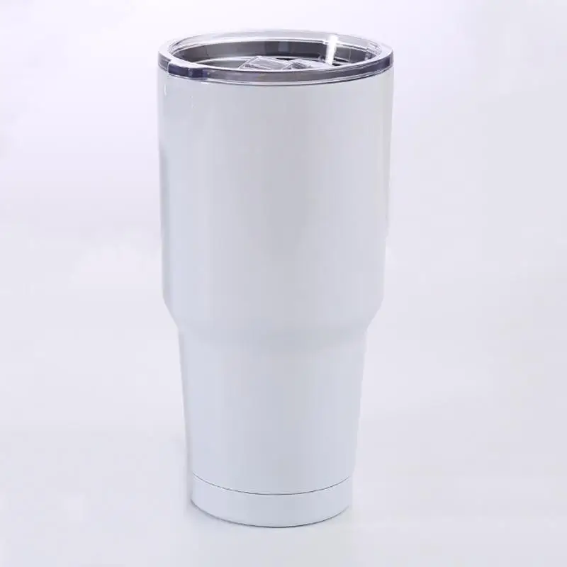 

blank 30oz Car Tumbler cups stainless steel glitter tumbler with white sublimation heat press tumbler for car