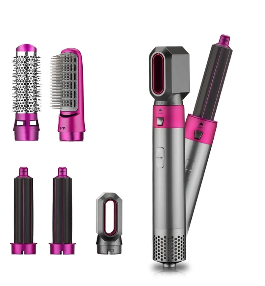 

Professional Hair Dryer Brush 5 in 1 Hair Straightener Curling Iron Comb Hair Curler Tools