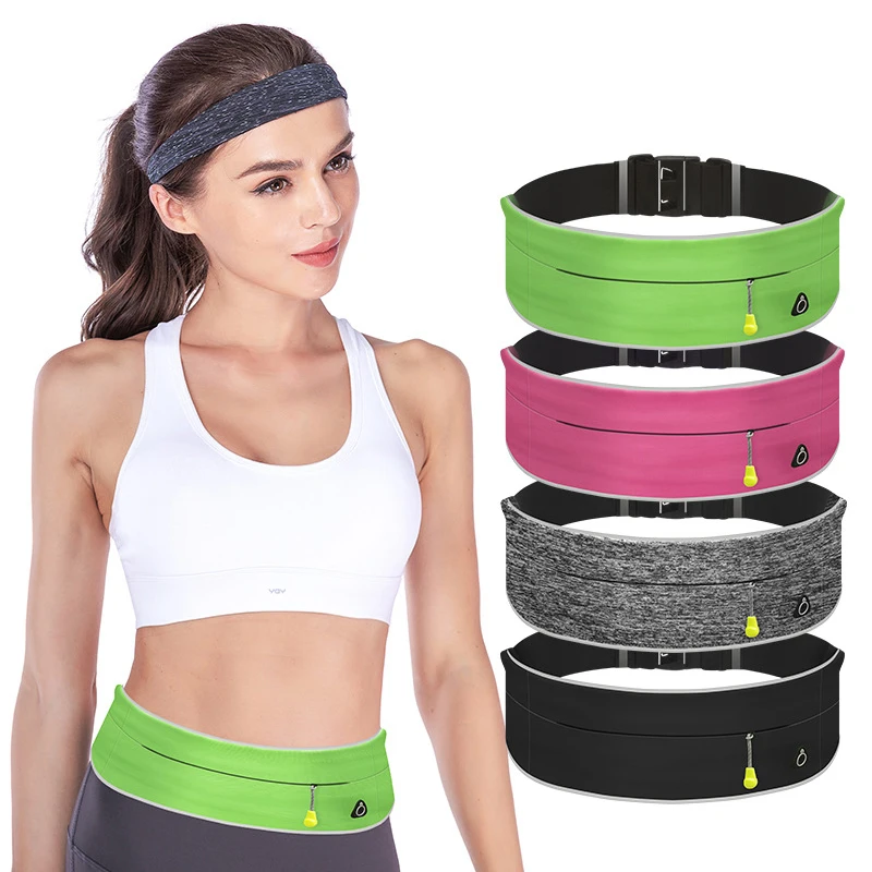 

Wholesale Customize Logo Fanny Pack Waterproof Sport Waist Bag Belt Running Sports Waist Bag, Black,rose red,green,gray