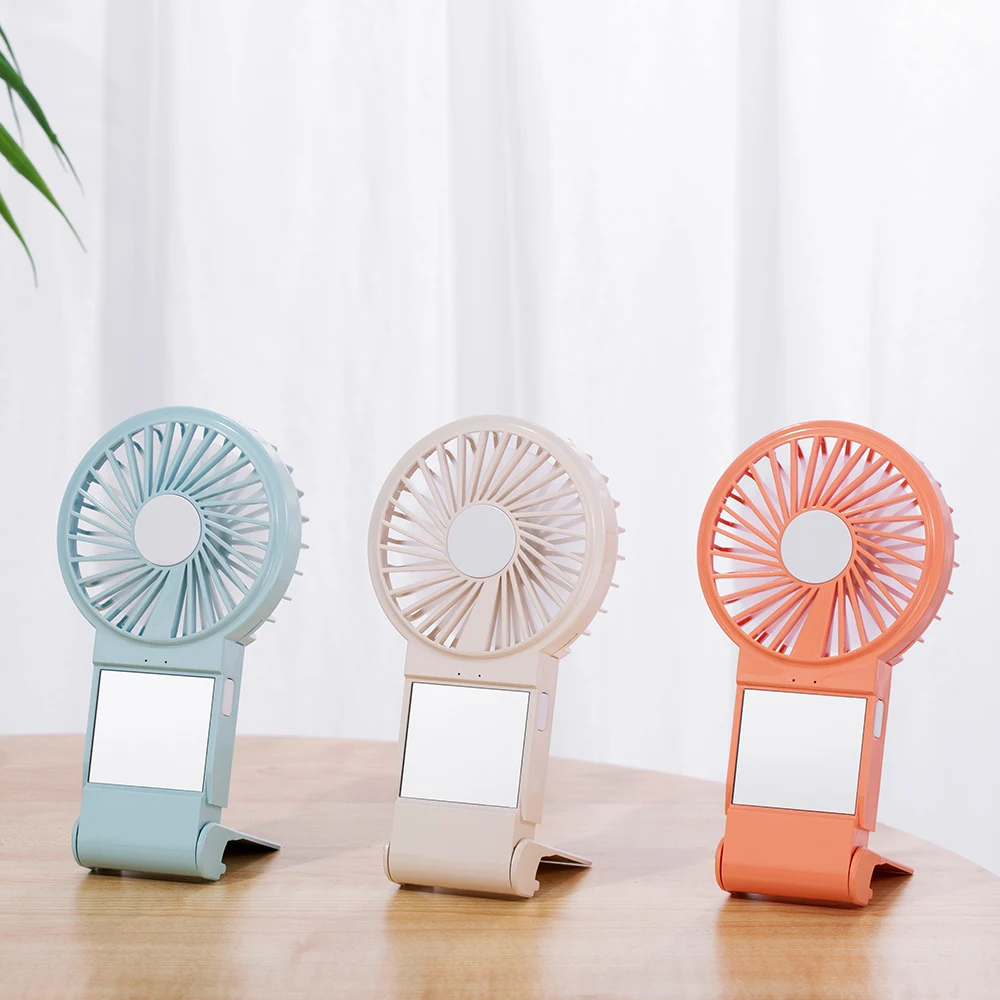 

CYNRIN Makeup Beauty Mirror with Fan Personal Used Mini Usb Handheld Lash Fan with Mirror Portable Lash Fan