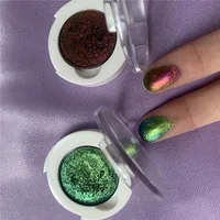 

6 color in stock multichrome pressed powder iron pan eyeshadow pigment Duochrome Multi Chrome Pigments Chameleon Effect Powder