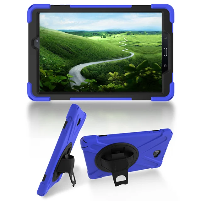 

The new for Samsung multi-model silicone PC shockproof and anti-fall flat protective shell rotating bracket leather case