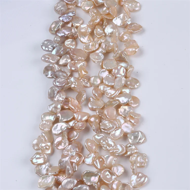 

pink color fresh water pearls irregular shape keshi pearls strands