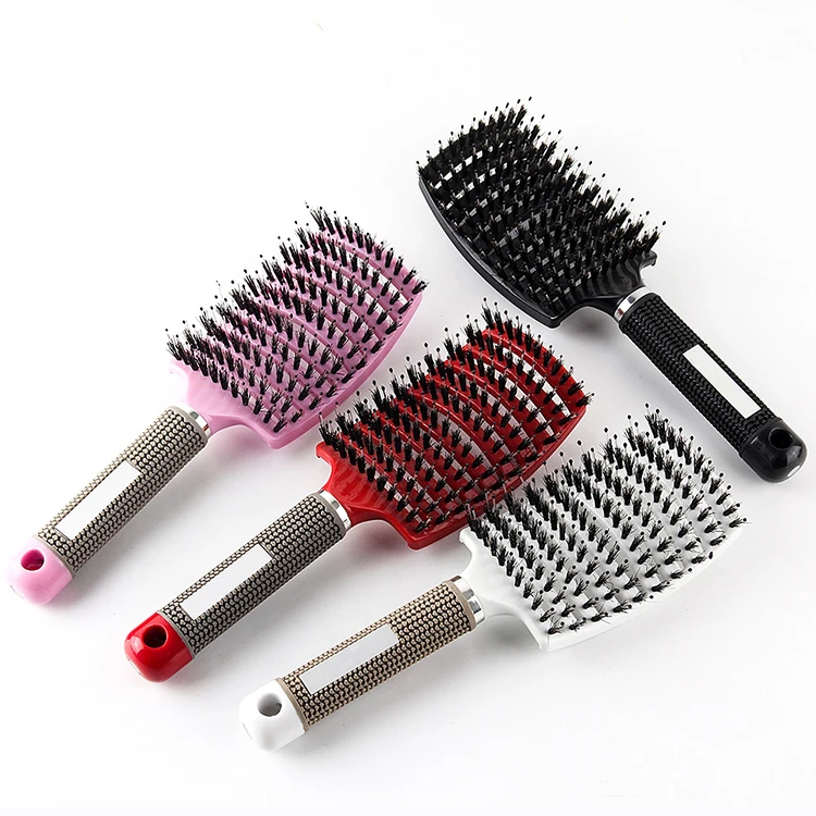 

Private Label Magic Customize Detangling Hair Brush Detangler Hairbrush Detangle Handle Set With Handgrip