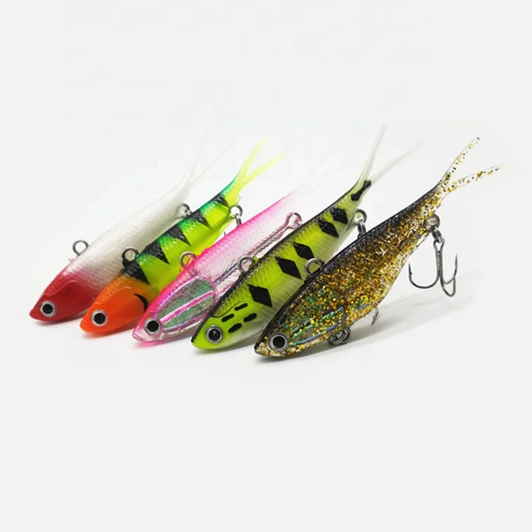 95mm 20g PVC material soft vibe fishing lure soft lure fork tail