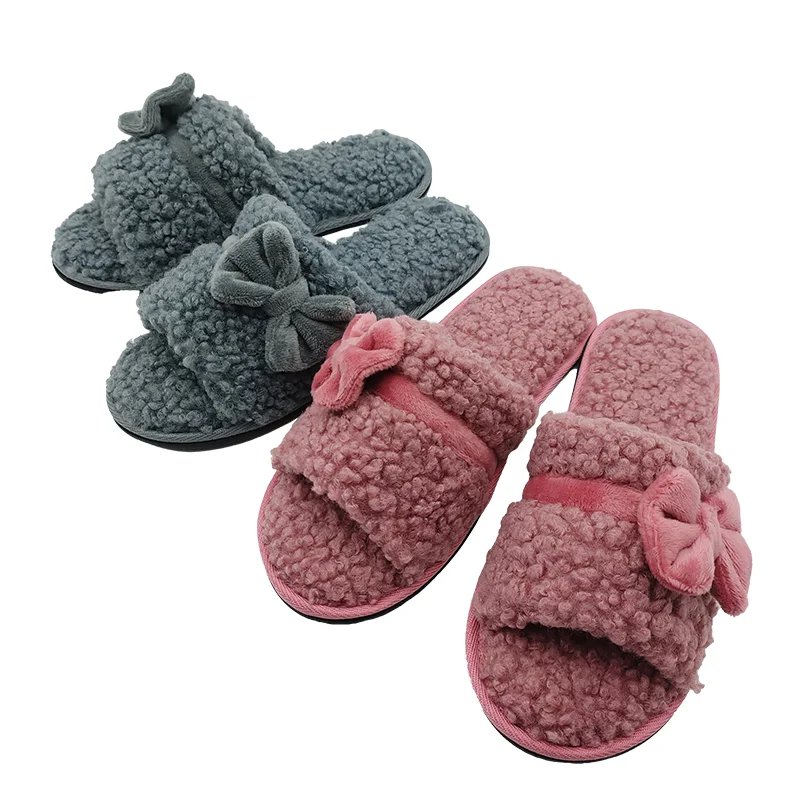 

Hot sale indoor winter warm slippers women open plush slippers women slippers indoor, Many kinds