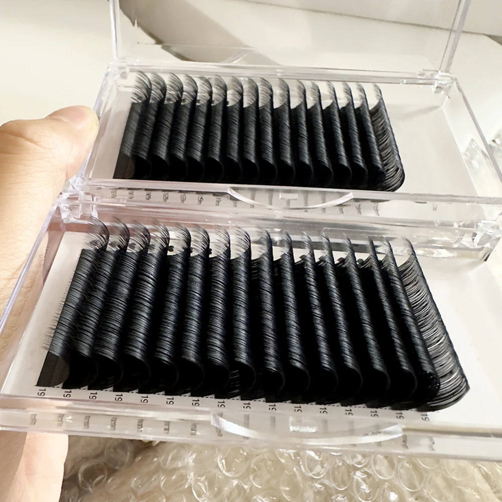 

Wholesale Cashmere 0.03 0.05 individual lash extension premium matte dark black private label volume faux mink eyelash extension