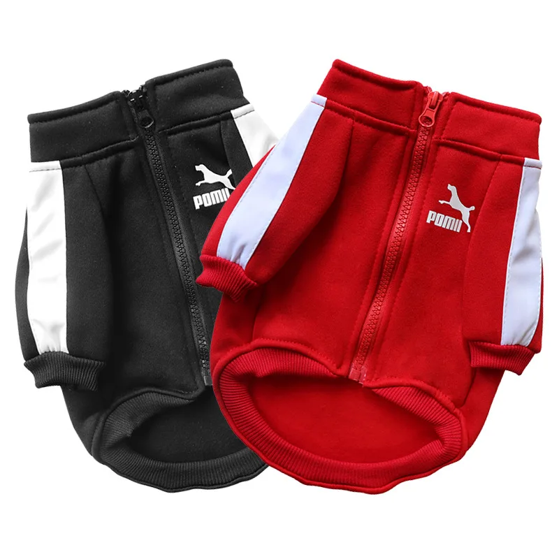 

Wholesales Fashion Casual Winter Autumn Warm Jersey Sport Jackets Coat Luxury Cotton Dog Clothes With Zipper