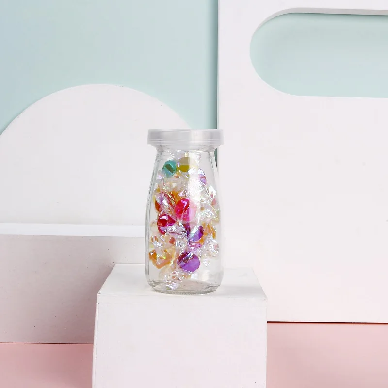 

Vanjoin 100ml Glass Pudding Jar Small Candy Yogurt Jam Honey Spices Jar with Plastic Cap