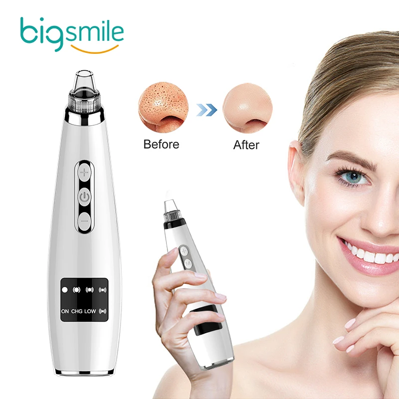 

Big smile amazon hot selling Pore Cleaner Black Head Suction Extractor Tool Kit Acne Removal Blackhead Remover Vacuum, Customized